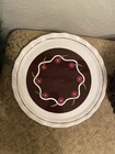 Rare Vtg Chocolate Cherry Ceramic Cake Plate   Dome Cover Cardinal