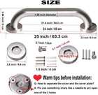 2 Pack 24 Inch Shower Grab Bar  Satin Brushed Nickel Stainless Steel Bathroom   