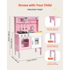 Wooden Play Kitchen For Kids With Lights Sounds   Accessories
