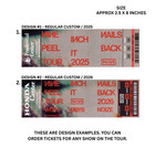 Nine Inch Nails  nin  Peel It Back Tour Custom Design Commemorative Ticket