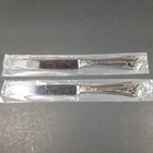 2 Reed   Barton Chardonnay Hollow Dinner Knife Set Knives Lot 18 8 Stainless