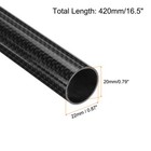 2pcs Carbon Fiber Tube 20x22x420mm Glossy Surface 3k Roll Wrapped For Airplane