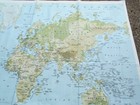 2010 Ikea Premiar Geopolitical   Physical 83x60 Waxed Canvas World Map        B2