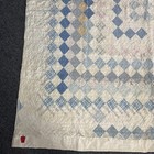 Vintage 40s Handmade White Irish Chain Diamond Patchwork Blanket Quilt 74   x63   