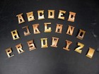  100  Antique Stamped Brass Copper Name Plate Slot Letters Sign Not Stencil 