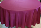 Set Of 10  90  Round Tablecloth Table Cover Seamless Wedding Banquet - Burgundy