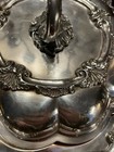 Large Fancy Royal Style Silver Double Entree Covered Server Serving Dish Or Bowl
