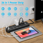 20ac Power Strip With Usb Ports  Heavy Duty Surge Protector Power Strip 15 Amp 