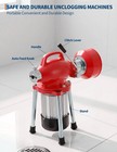 Commercial 100ft 5 8   Sewer Snake Drain Auger Cleaner Cleaning Machine Plumbing