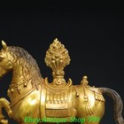10  Chinese Bronze Gilt Fengshui Zodiac Year Running Horse Horses Animal Statue