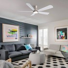 Fannehonne 52 In  Brushed Nickel Ceiling Fan W  Dimmable Led Light   Remote