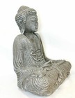 Dhyana Buddha Garden Statue Handmade Cast Lava Stone Bali Yard Art