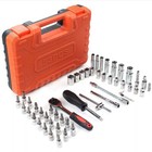 Mechanics Tool Set And Ratchet Socket Set 1 4in 3 8in Drive 53 Pc Sae And Metric