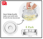 4-pack Of Fermentation Glass Weights With Easy Grip Handle For Great Wide Mouth