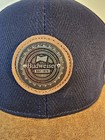 Anheuser Busch Budweiser Vintage Hat Suede Brim Bottle Cap Patch Navy 1999