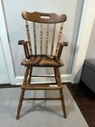 Vintage Jenny Lind Style Baby Solid Wood High Chair With Removable Tray 