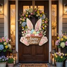 Happy Easter Door Decorations Hanging Sign Decor Front Door Multicolor New