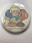 Pin   Button Vintage 2 1 4    Repunt Or Else Humorous Cartoon Football Pinback