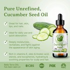 Natural Cold-pressed Cucumber Seed Oil 100  Pure Skin Care Hair Face Moisturizer