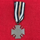 Wwi German Hindenburg Cross With Swords And Ribbon Jk Inside Of Triangle Period