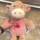Dan Dee Collector s Plush Cow With Pink Heart Stuffed Animal