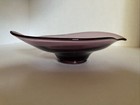 Viking Glass Mid Century Modern Epic Amethyst Purple Bon Bon Candy Dish Swirl