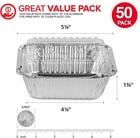 Stock Your Home 1 Lb Small Aluminum Pans With 1 Lb W  Plastic Lids  Silver 