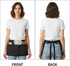 Boharers 4 Pack Waitress Apron With 3 Pockets-black Server Aprons-waiter Short H