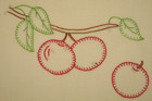 7 Vtg Embroidered Fruit Flour Sack Kitchen Towels Cherries-pears-grapes-oranges