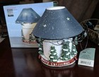 Nib Vintage 2002 Christmas Lighthouse Jar Candle Holder   Shade Set Nce 298693
