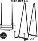 5 Pack 12 Inch Plate Holder Display Stands  Large Metal Black Frame Stand For Pi