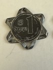 Vintage Star Of David 2 Pendants With Old Coin 1 Israeli Shekel Judaica