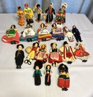 Lot Of 20 Vintage Souvenir Travel Dolls From Around The World