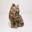 Vintage Stan Langtwait Pottery Shapes Of Clay St  Helen s Ash Brown Cat Figurine
