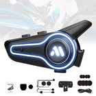 2pk Bluetooth Motorcycle Helmet Intercom Wireless Motorbike Waterproof Headphone
