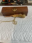 Brass   Copper Boatswain Whistle W  Wooden Box  Navy