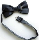 New Tuxedo Pretied Black Bow Tie Satin Matching Adjustable Band  Us Seller