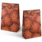 Outego Basketball Party Favor Bags With Stickers 24 Count Orange Paper