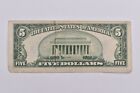 1934-d  5 Silver Certificate Blue Seal Average Circ