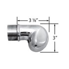 2  Dia  Polished Brass Scroll End Cap For 2  O d  Tubing