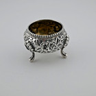 Sterling Silver A  Jacobi Floral Repousse Salt Cellar Baltimore  no Mono
