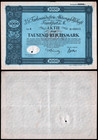 1925 Ig Farben  of Zyklon B Infamy  1000rm Foundation  ipo  Stock Certificate Vg