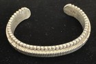 Navajo Plain Sterling Silver Cuff Bracelet By Johnathan Nez Signed