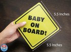 Baby On Board Signs For Cars - Reflective Magnet Sign For Bumper - 2 Pack  5 