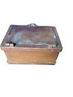 Antique Cast Iron Banker Stagecoach Railroad Strong Box Safe 1800s