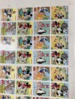 Disney Character Stamp Sheet Mickey Mouse Minnie Donald Duck Colorful Collectib