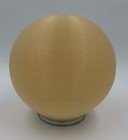 Vintage Mid Century Modern Ribbed Acrylic Globe Lamp Shade Cream 9    Atomic Orb