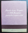 Paris Casino Las Vegas Hotel De Ville Full Unstruck 20 Strike Matchbook