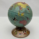 Vintage Walt Disney 32 Character 8    Rand-mcnally World Globe Rare Mickey Mouse