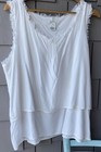 Sundance Women   s Tank Round Neck Sleeveless White  Size Xl Beachy Resort